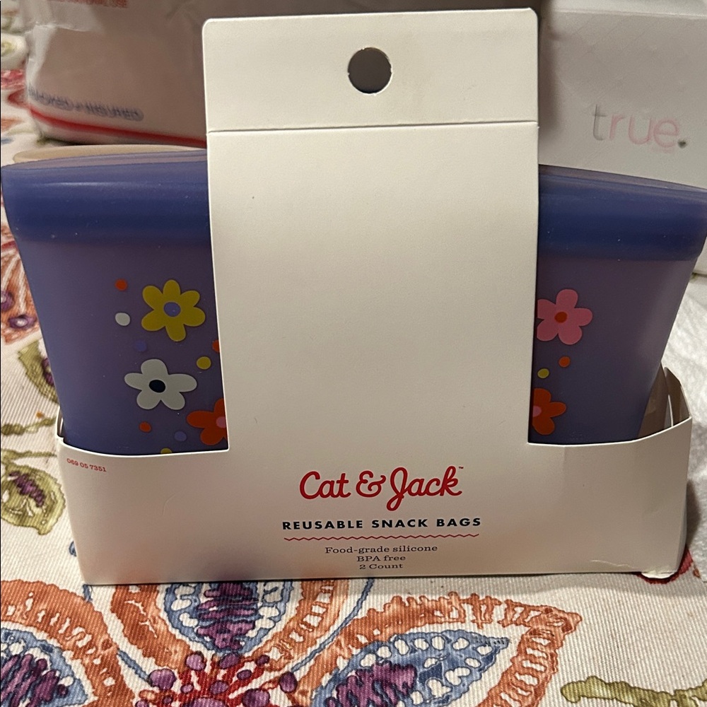 Cat & Jack Reusable Silicone Snack Bags - 2 Pack